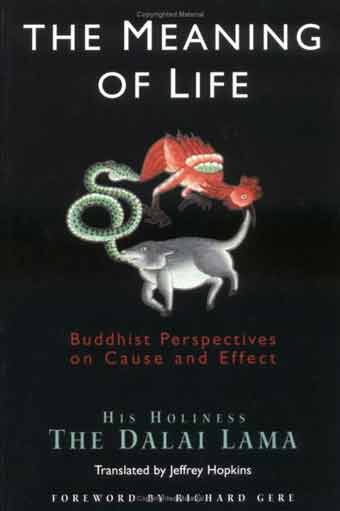 
Pig (ignorance), Cock (negative desires), Snake (frustration, irritation, anger and hatred) - The Meaning Of Life (Dalai Lama) book cover
